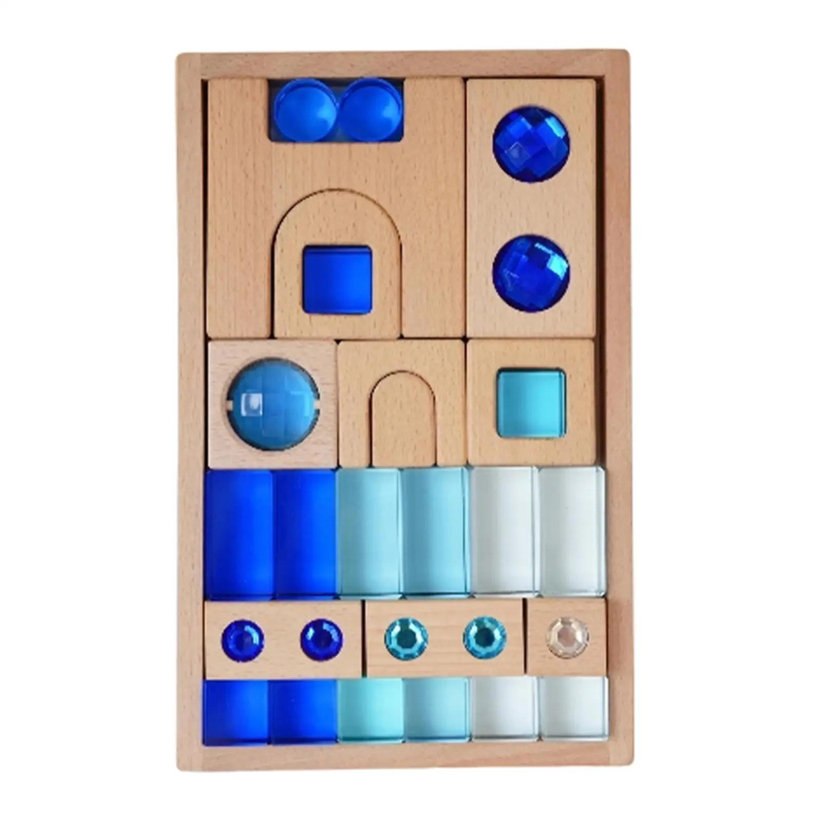 الاكريليك مكعب كتلة المهارات الحركية الدقيقة لعب للتعلم لعبة التراص للأعمار 3-6 سنوات التدريس الدعائم الفتيان والفتيات هدايا عيد الميلاد #4