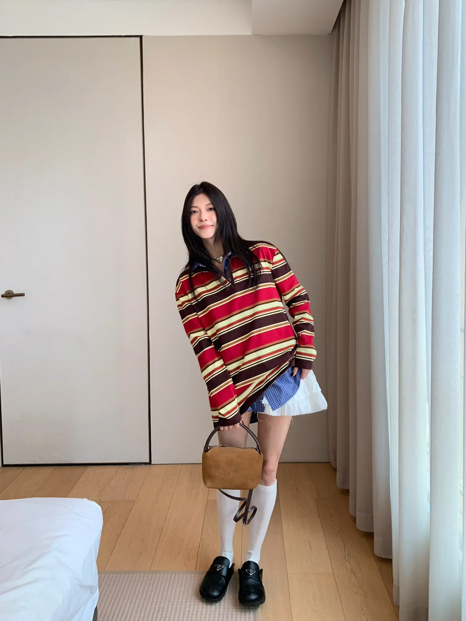 

Женская полосатая базовая футболка Irt Thin Long Sve Lazy Loose Top Dental Retainer Dog, большая хлопковая футболка Wang для поездок на работу