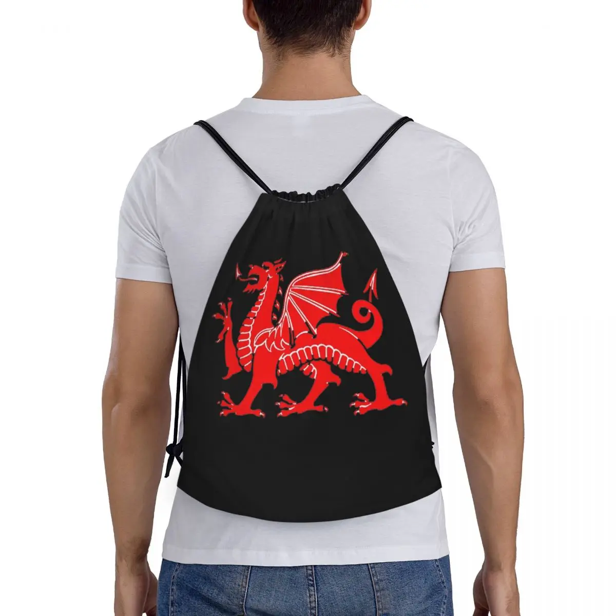 

Wrexham Dragons Backpacks Casual Portable Drawstring Bundle Pocket Sundries Bag Book Bags For Travel Students