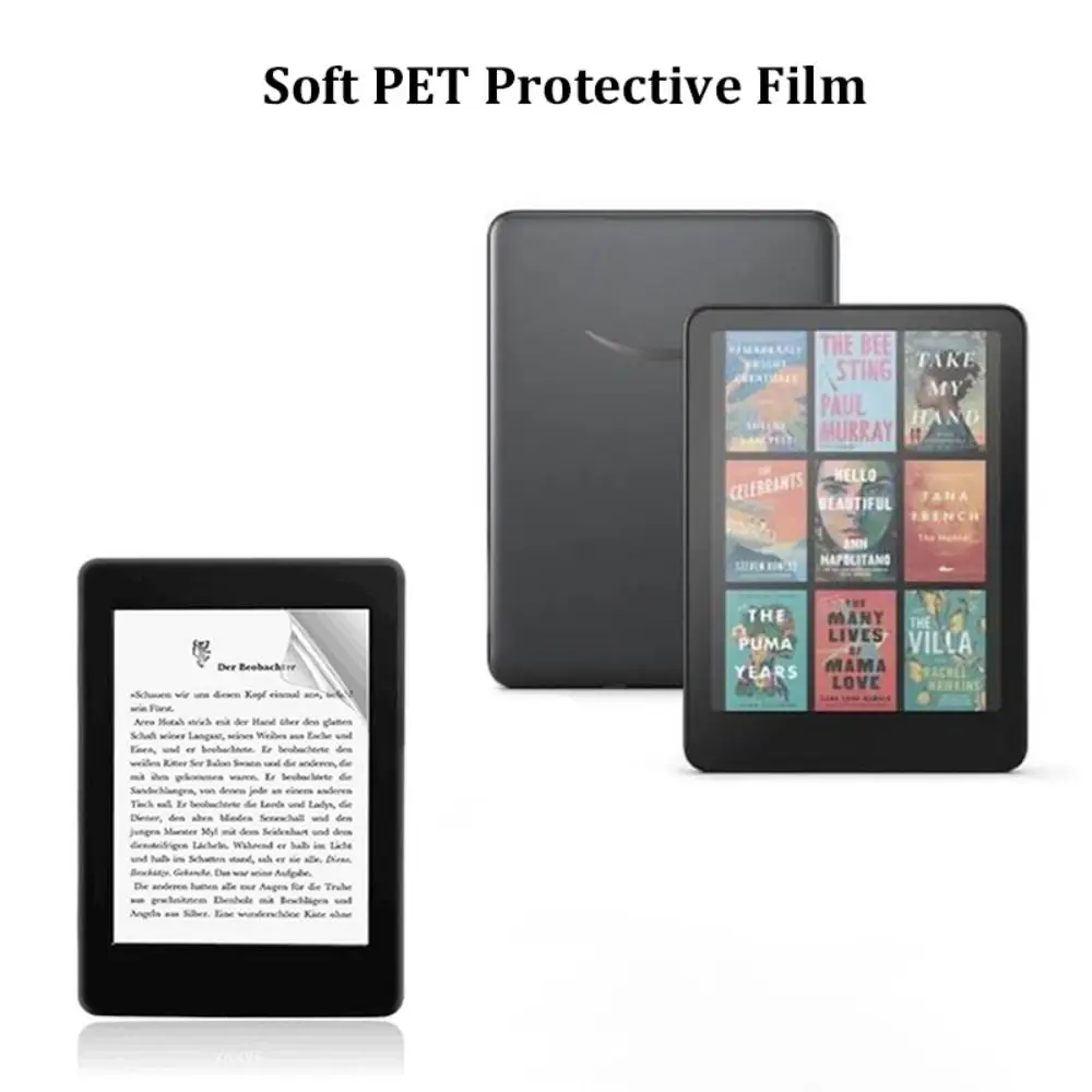 10pcs PET Screen Protector Matte HD E-Reader Protective Film Soft for Kindle Paperwhite 6 12th Gen/Colorsoft 2024 7