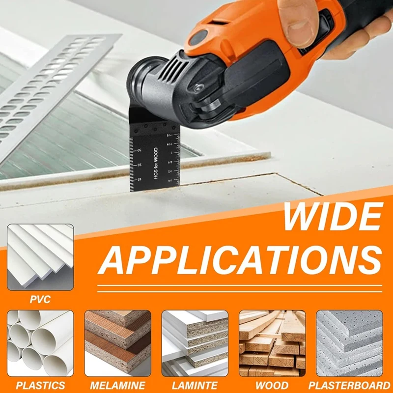 Multitool Blades,10Pcs Oscillating Saw Blades,Professional Wood Metal Multi Tool Blade Universal Quick Release Saw Blade