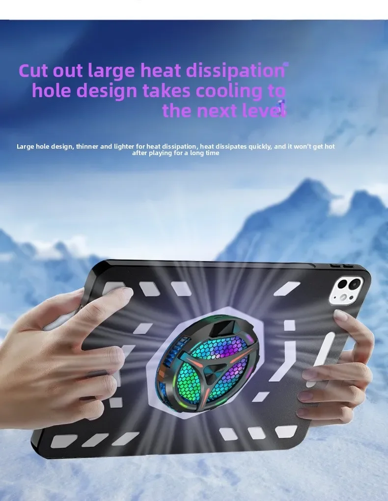 Hollow Heat Dissipation Gaming Tablet Sleeve TPU Full Protective Cover for iPad Air 11in Pro11 iPad10th11th12th iPad Mini7 Mini6