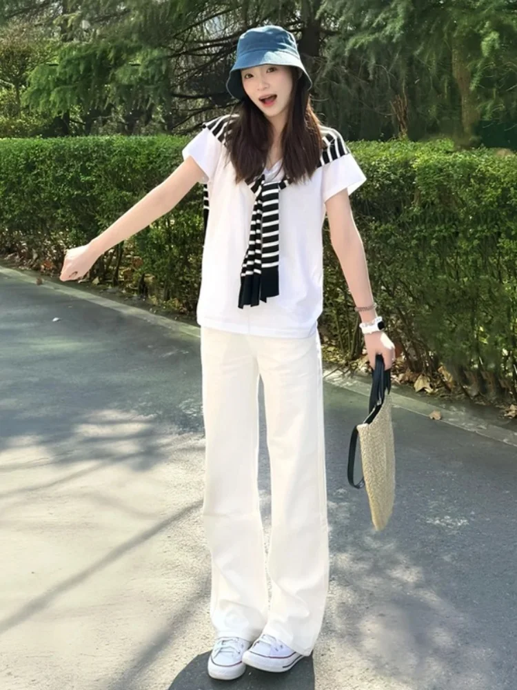 

Женские прямые джинсы с высокой талией на подкладке, эластичные утягивающие брюки, зимние повседневные удобные эластичные брюки