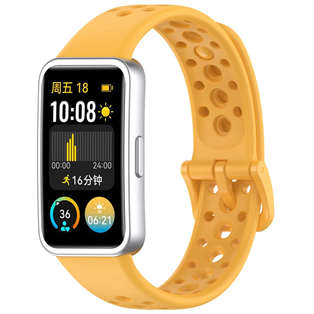 Respirável Silicone Wristband para Huawei Watch, Watch Strap, Acessórios de Substituição, Band 8, 9