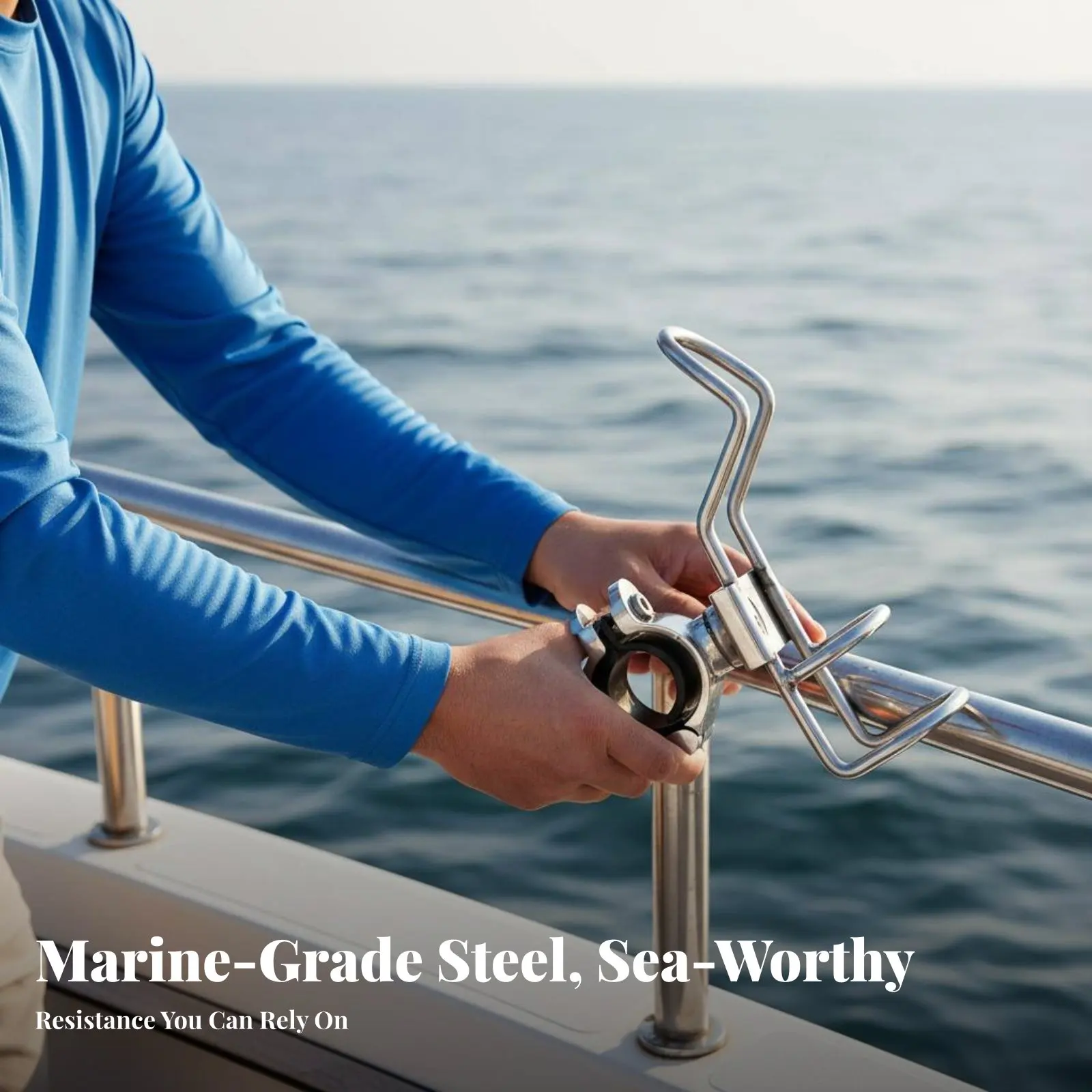 

Держатель для удочки из нержавеющей стали, регулируемый, на прищепке, для лодки