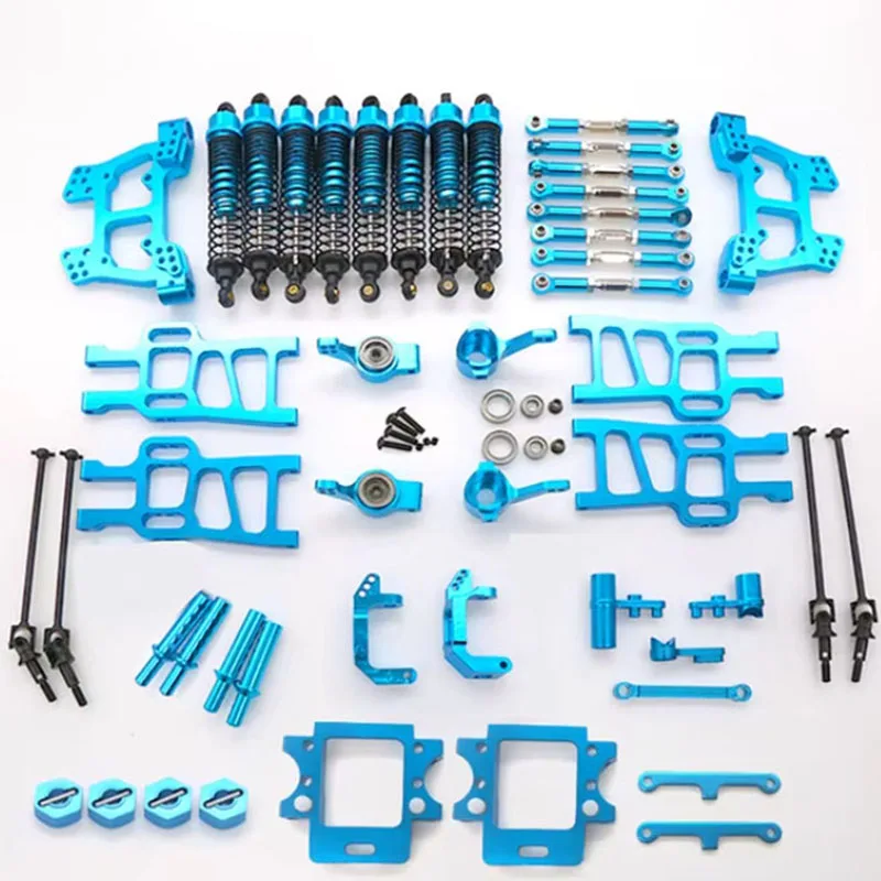 Metal Aluminum Full Set Upgrade Parts Swing Arm Shock Absorber CVD For HSP 1/10 Scale RC Car Monster Truck 94108 94111 94110