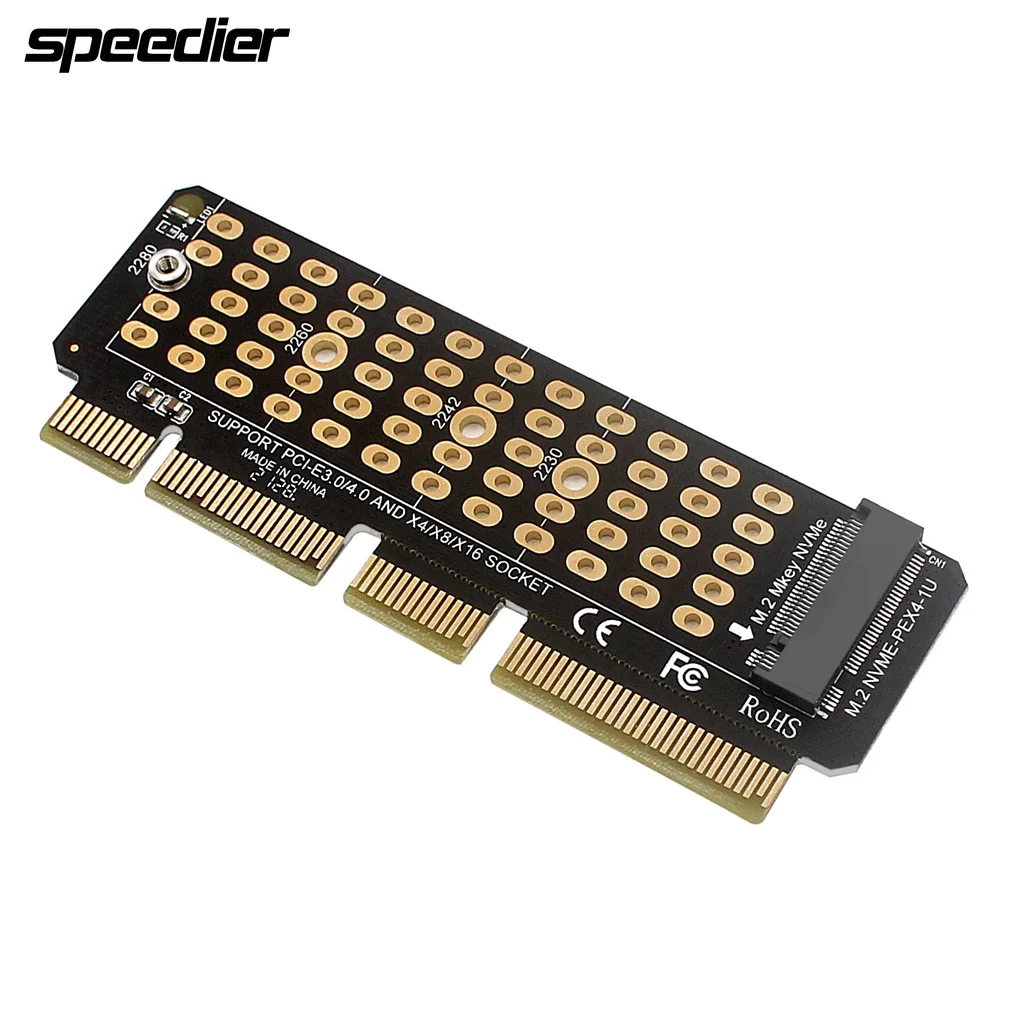 

PH41-1U NVMe Adapter Card M.2 To Pcie 4.0 Full Speed X4 Extended Expansion card M Key Support 1U Server for PCI-E X4 X8 X16