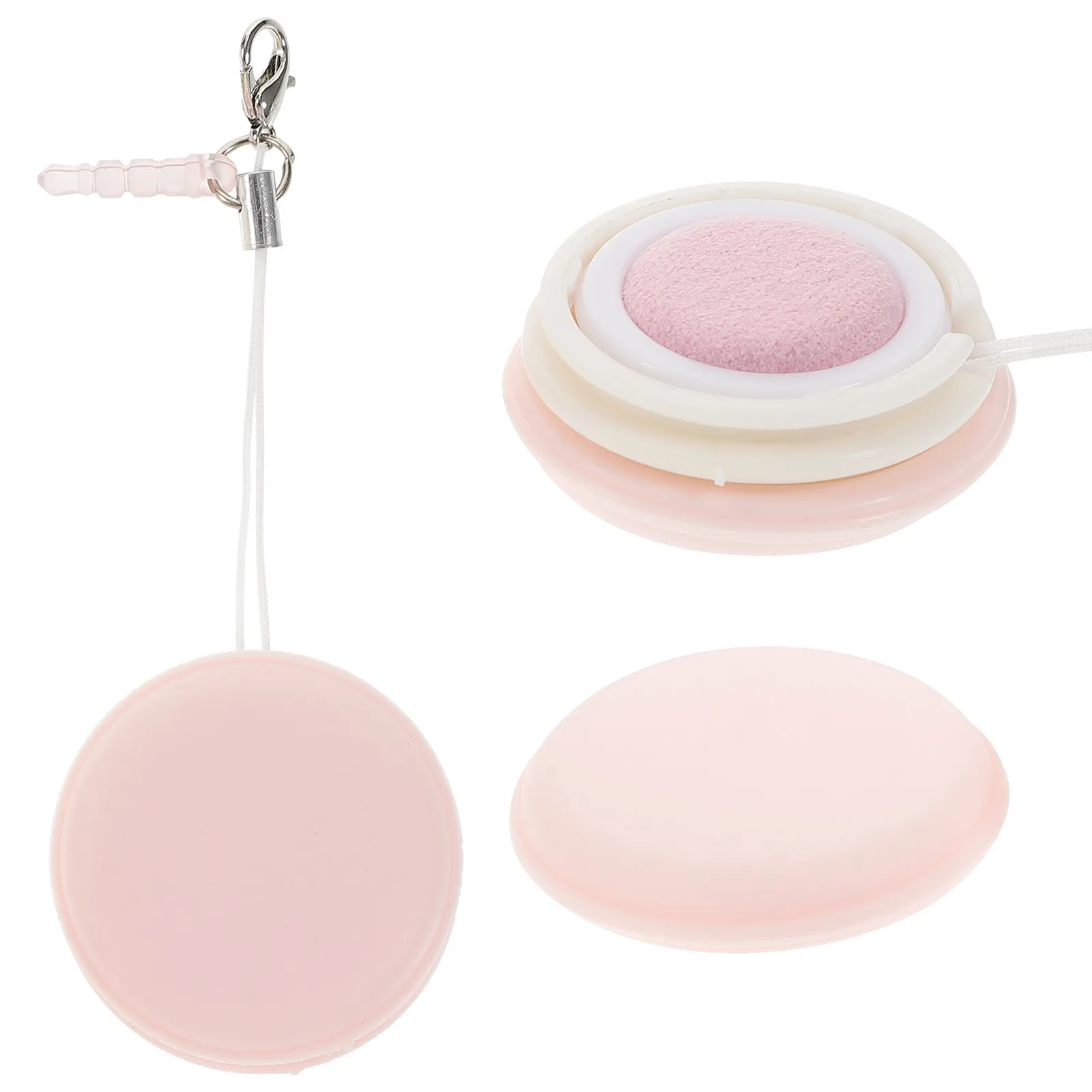 Touch Screen Cleaner Dual Sided Microfiber Ball and Cloth Pink Key Chain Screen Cleaner for Smartphone Tablet Kindle