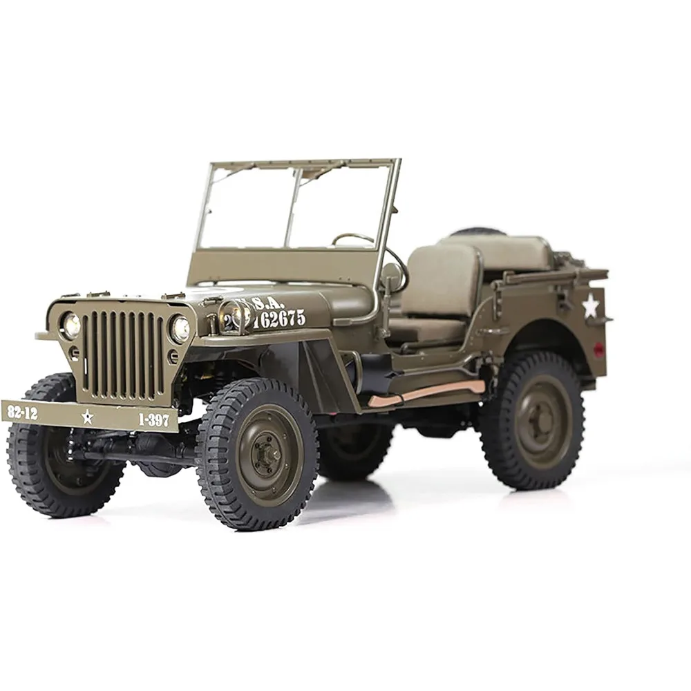 Dla Rochobby FMS WW2 Hobby RC Truck Military US Army 1/6 MB Scaler Willys Jeeps 4-kołowy napęd szczotkowany RTR z TX RX bez baterii