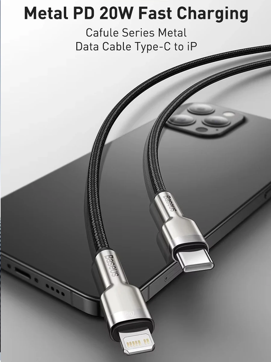 Baseus kabel USB C dla iPhone 13 12 Pro Max PD 20W szybki kabel ładowania dla iPhone 11 8 ładowarka kabel USB typu C dla Macbook Pro — zdjęcie produktu 7