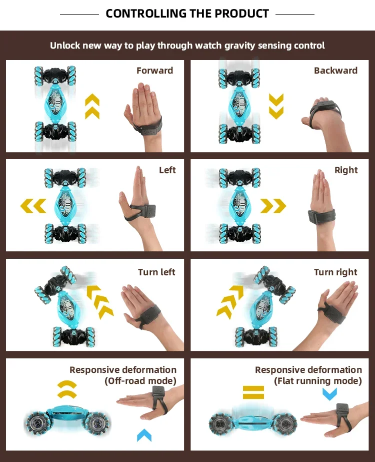 Детский хобби 4x4 автомобили радиоуправляемые игрушки Радиоуправляемый трюковый автомобиль управляемый руками жест электрический бесщеточный вращающийся Радиоуправляемый Дрифтинг автомобиль