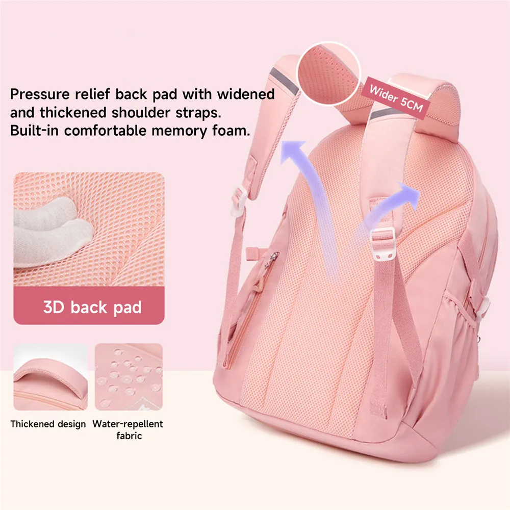 School Bag Top Handle Backpack Multi Pockets Lightweight Daypack Large Capacity Bag Waterproof Satchel for School Work College