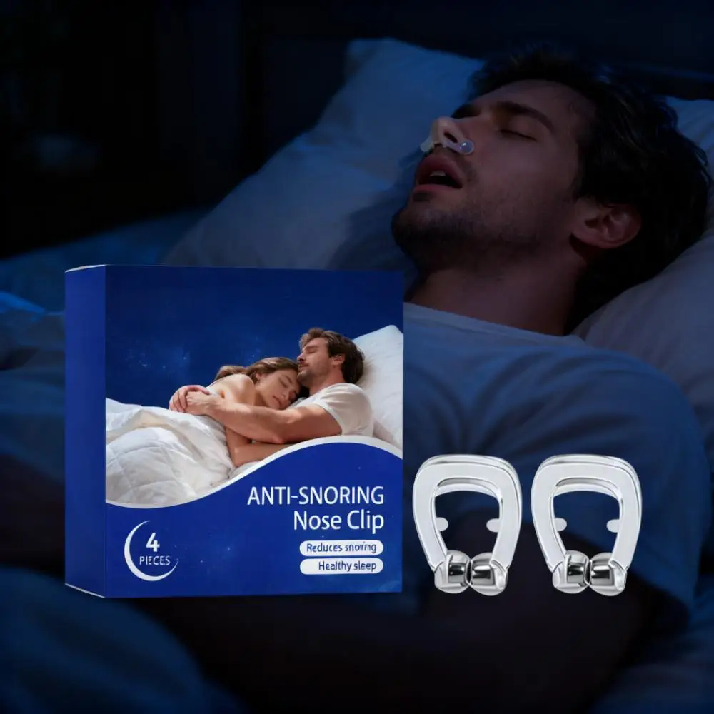 Silicone Anti Snoring Nose Clip Night Prevent Snoring Increase Air Intake Easy Breathe Magnetic Nasal Dilator Improve Sleep Aid