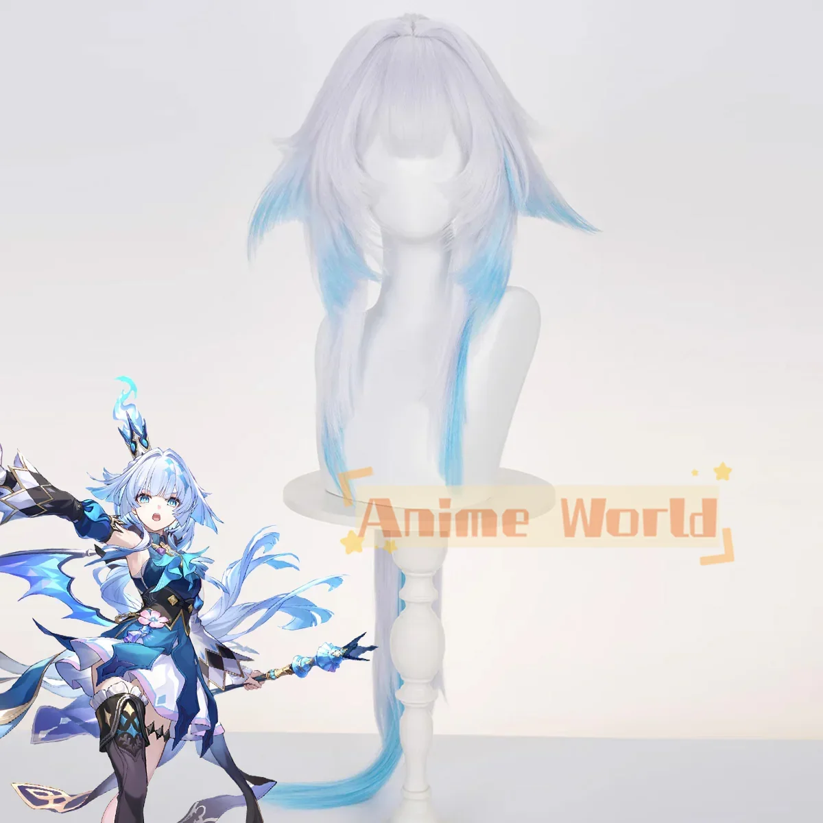 

Honkai: Star Rail Cerydra Blue Cosplay Wig Halloween Wigs