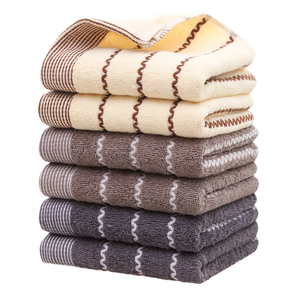 

Jacquard Cotton Towels Bath Weak Towels Hand Washcloths Water Absorption for Home Hotels Barber Shops Dark Brown Gifts