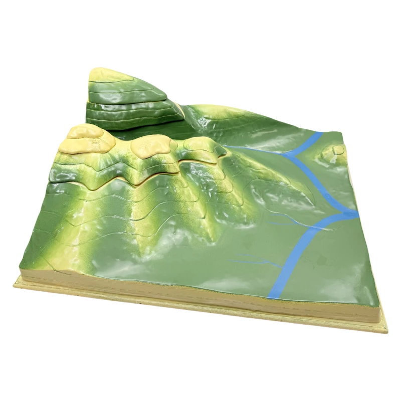 

Movable contour model of sedimentary rock for geography learning