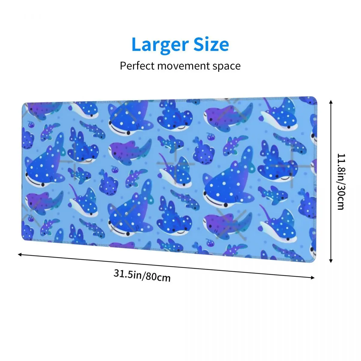 Polka Dot Shark Rubber Keyboard Pads