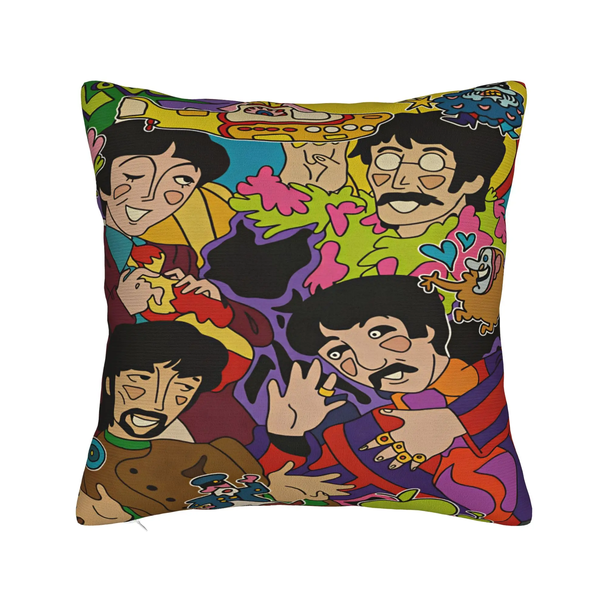 Beatled Music Pillow Case  Design Pillow Cover For Chair Sofa Home Decor Morden Pillowcases
