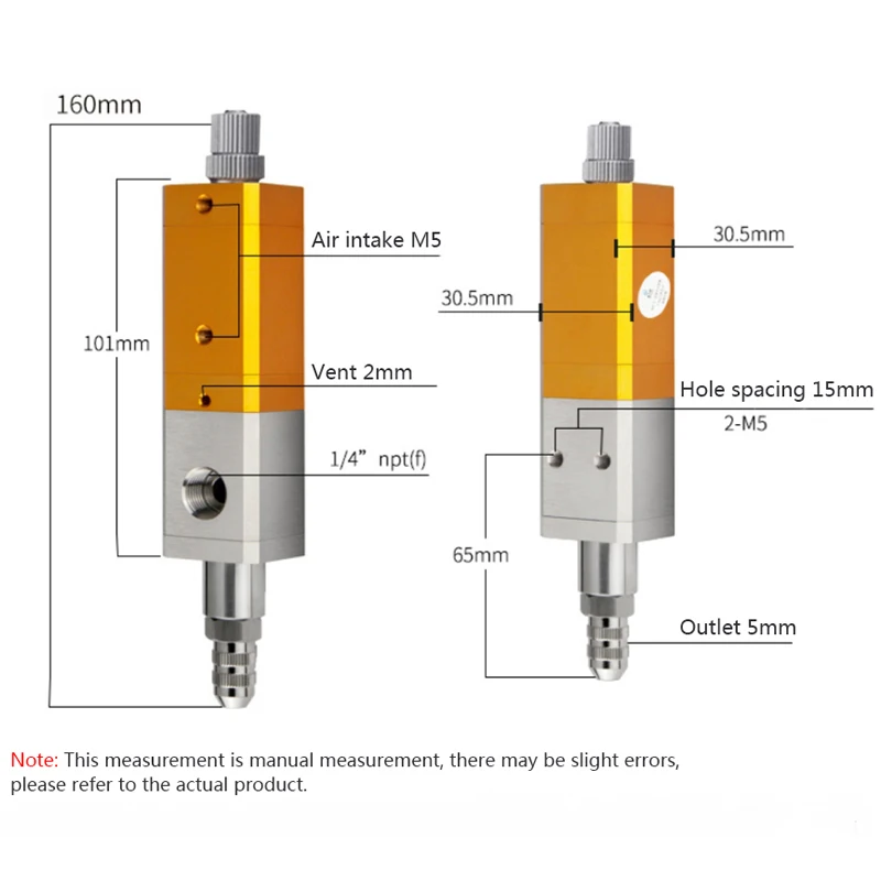 Pneumatic Precision Dispensing Valve UV Dispensing Valve Anti-drip Silicone Valve Suck Back Epoxy Silicone Resin Glue