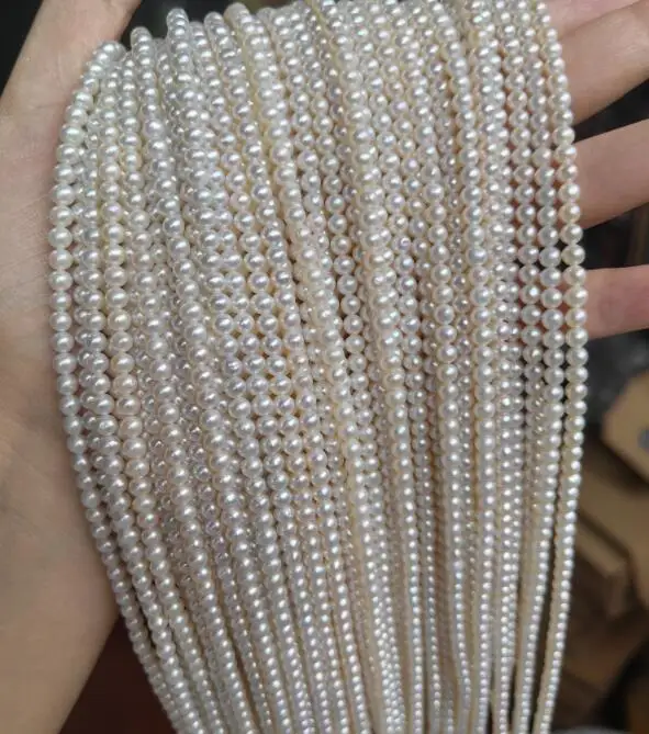 Natural Color 3-10mm Near Round Shape Freshwater Pearl Strands For Sale