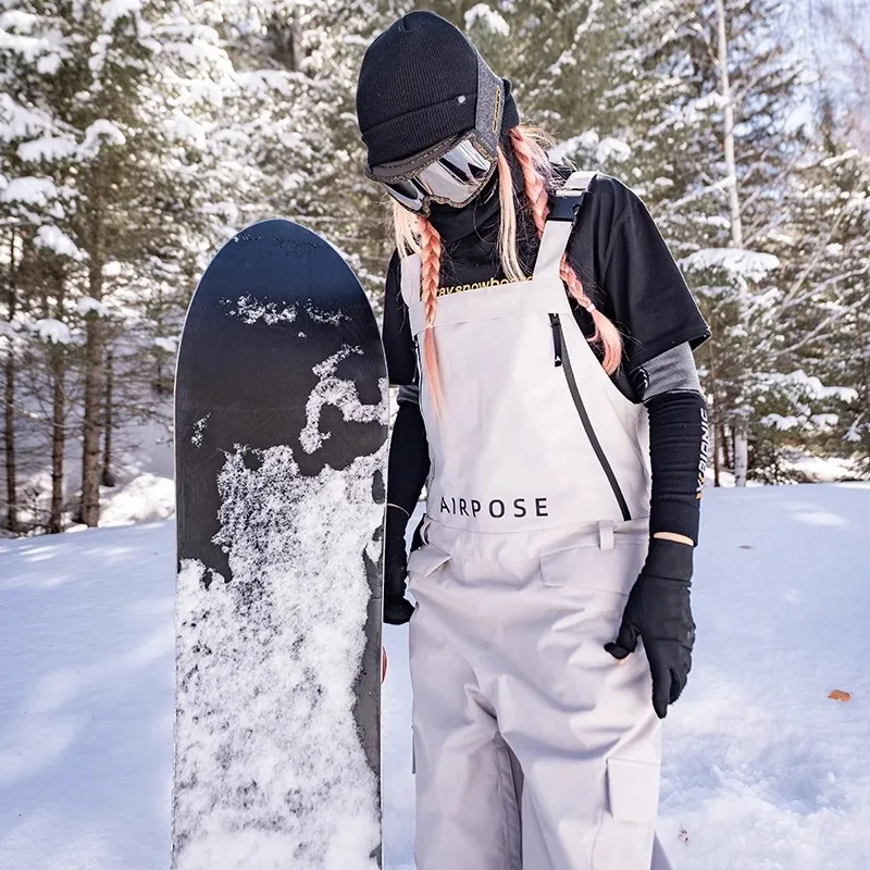 Pantalones de esquí de montaña para adulto, monos de esquí de algodón, a prueba de viento, impermeables, ropa de nieve para invierno, 2024