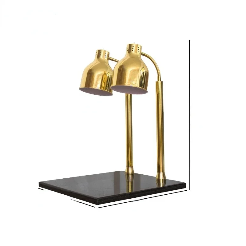 Buffet marble food insulation lamp double head food insulation lamp stand heating barbecue lamp