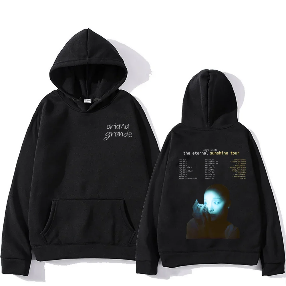 Ariana Grande Eternal Sunshine Tour sudaderas con capucha hombres mujeres Retro estética moda sudadera Casual pulóver suelto ropa de calle de moda