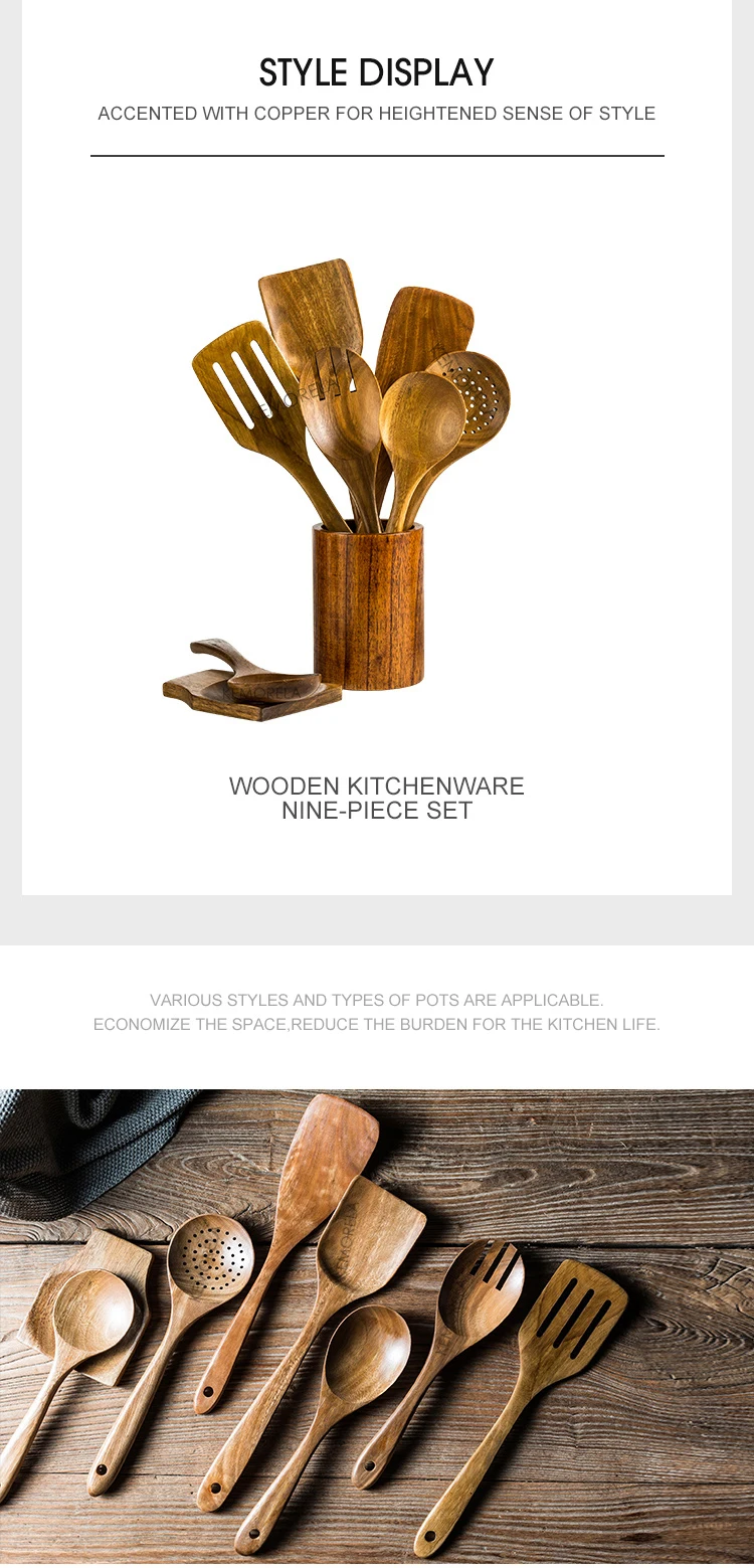 9 Pezzi Cucchiai Di Legno Naturale Per Cucinare Utensili In Legno Per Cucinare Con Portautensili Set Di Utensili Da Cucina In Legno Di Teak~p149633786 9 Pezzi Cucchiai Di Legno Naturale Per Cucinare Utensili In Legno Per Cucinare Con Portautensili Set Di Utensili Da Cucina In Legno Di Teak~p149633786