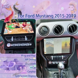 Vertical Screen Android 12 Car Radio Receiver For Ford Mustang 2015 2016 2017 2018 2019 2020 GPS Navigation Stereo IPS Head Unit