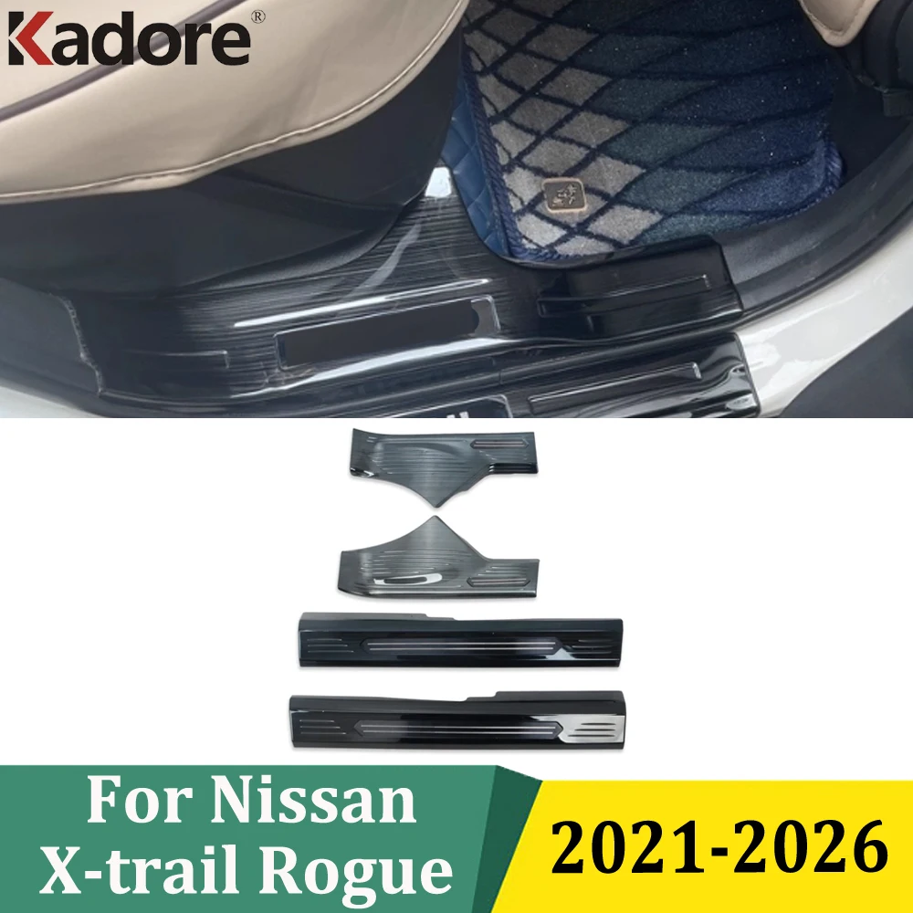 

Для Nissan Rogue X-trail 2021-2026: Накладки на внутренние пороги, защита от царапин, наклейки на пороги автомобиля
