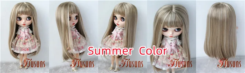 Jusuns JD371 9-10inch 10-11inch Soft Synthetic Mohair Doll Wig Full Bangs Miranda BJD Hair OG Blythes Meadow Doll Accessories