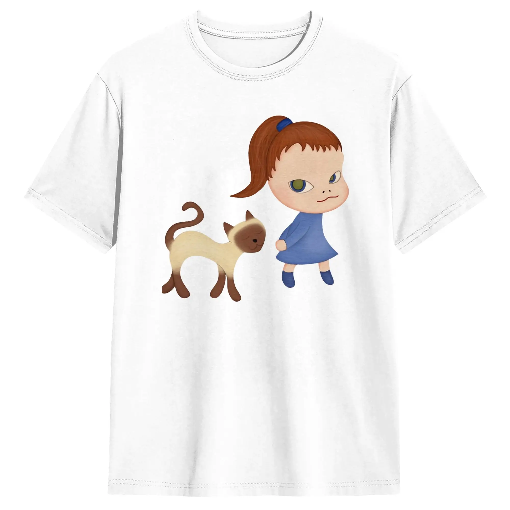 Men Women T Shirt Yoshitomo Nara T-Shirts Hip Hop  Summer Tee Shirt Vintage Cotton Clothing Birthday Gift