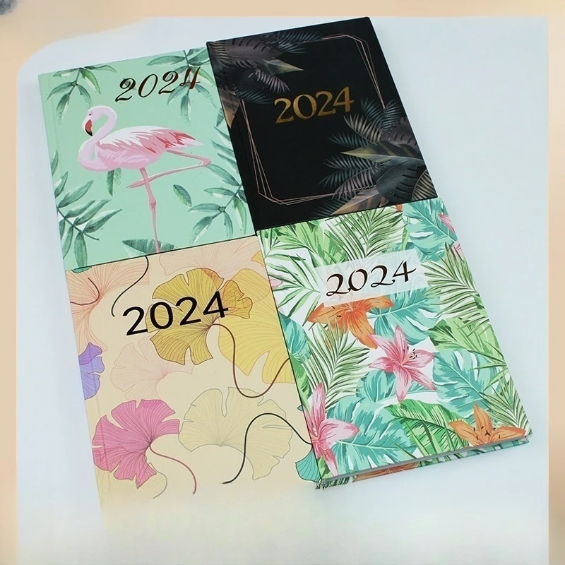 2024 A5 Agenda Book Diary Weekly Planner Notebooks To Do List English Notepad With Calendar School Office Supplies