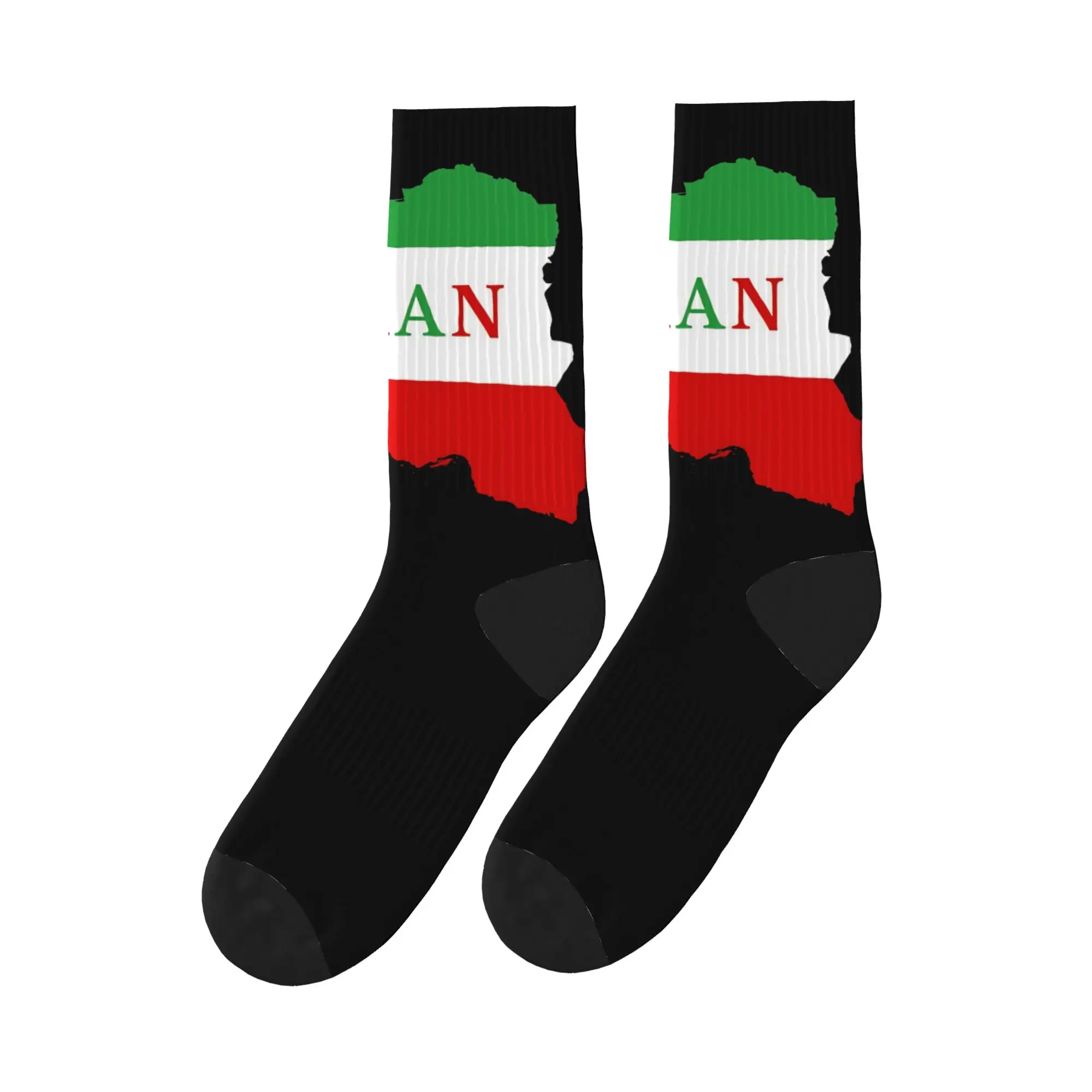 

Iran Flag Map Stockings Pattern Casual Socks Spring Anti Slip Socks Unisex Men Cycling Soft Socks