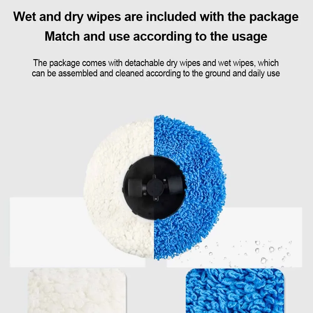 1/2pcs Microfiber Rag Robot Vacuum Cleaner Accessories Mopping Dry Wipe Wet Wipe Spare Mop For Floor Cleaning