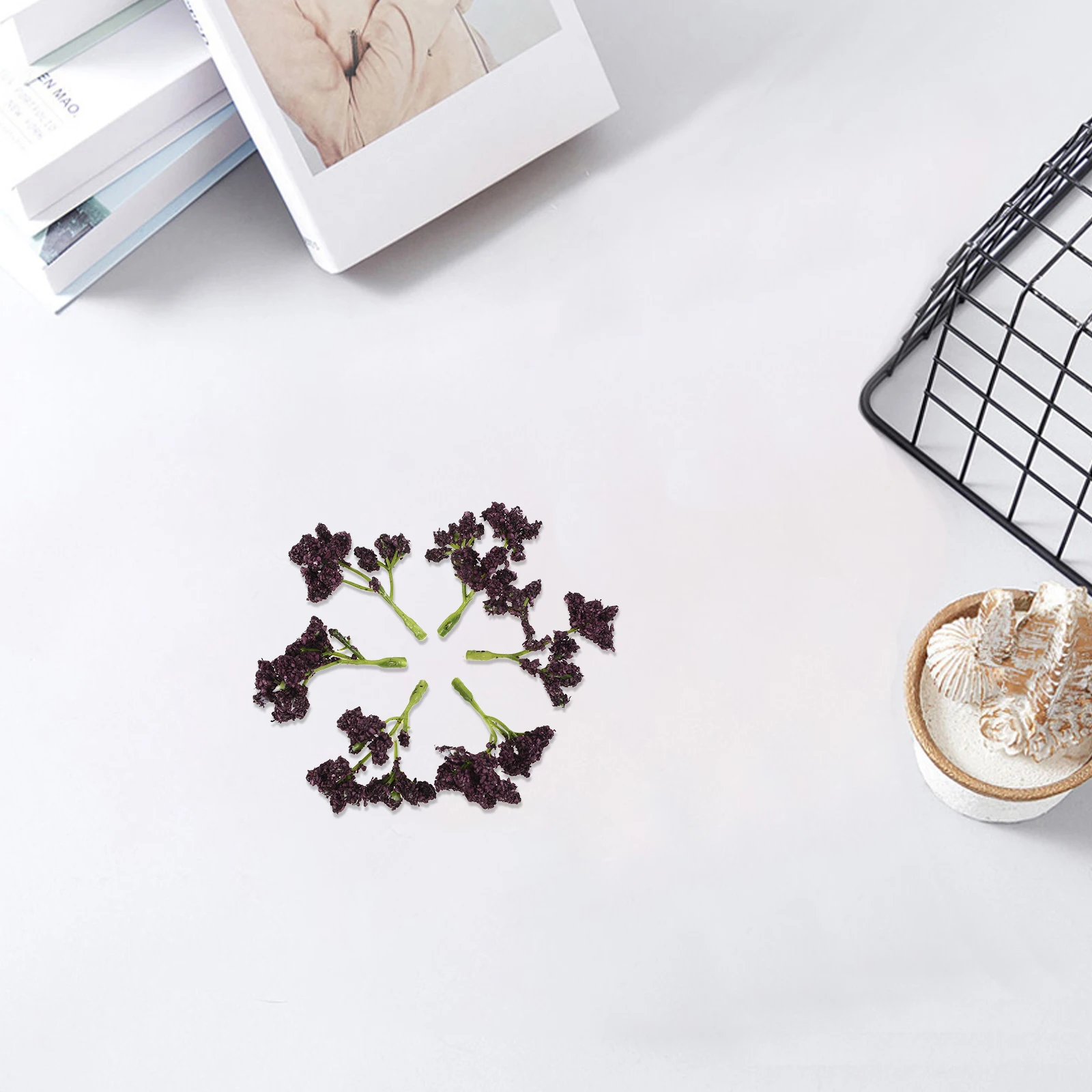 

100 pcs Mini Foam Flower Stamens For Diy Wedding Decor Artificial Flower Heads Craft Supplies Small Plastic Flowers Faux Floral