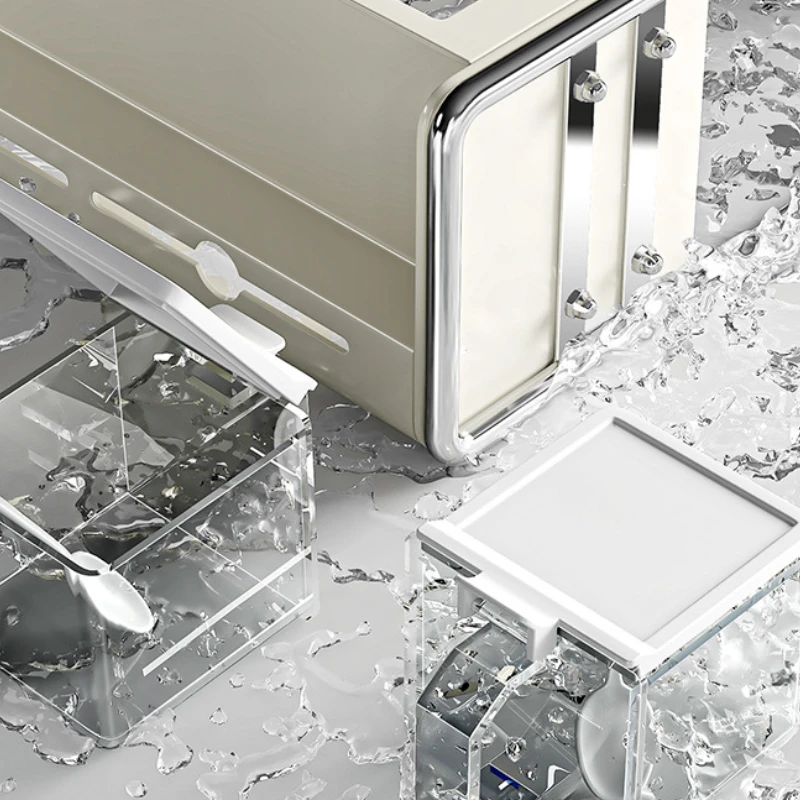 Multifunctional Spice Rack Kitchen Countertop Storage Organizer 2-layers Partition Shelf for Spices Saves Space Home Supplies