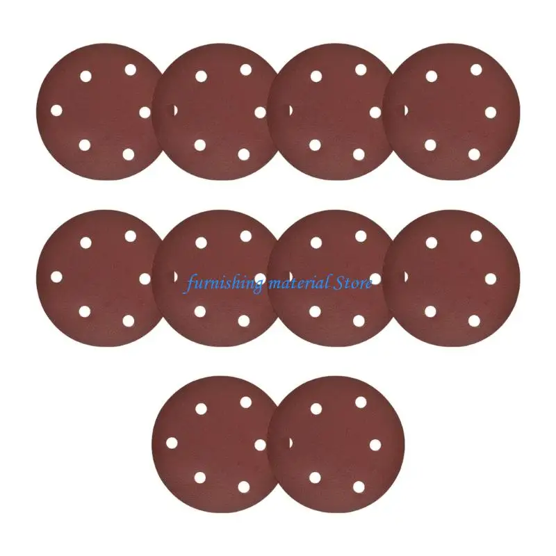 Y5GD 10PCS 5Inch 80 to 600Grit Sandpaper Discs for Smoothing and Finishing Work