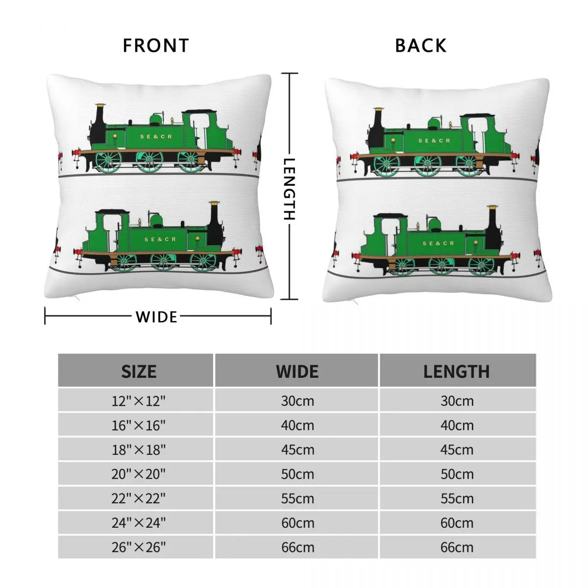 Stroudley Terriers Locomotive Square Pillowcase Polyester Linen Velvet Printed Zip Decor Car Cushion Cover 18