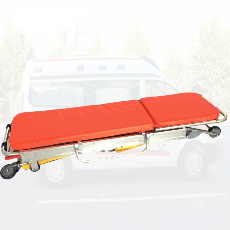 

Hot selling RC-A1 Aluminum Loading Ambulance Stretcher Folding Medical Equipment Hospital Type Stretcher With Wheels