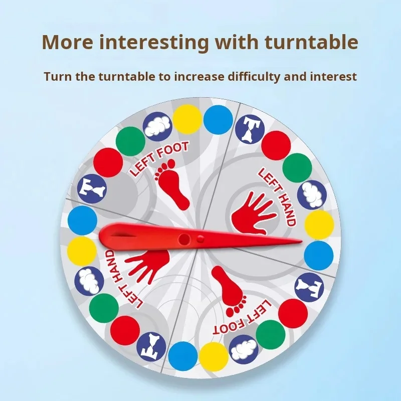 لعبة حصيرة الإعصار للحفلات العائلية، نشاط جماعي تفاعلي لتواء الجسم للأطفال والكبار، لعبة ممتعة للرياضات الداخلية/الخارجية #5