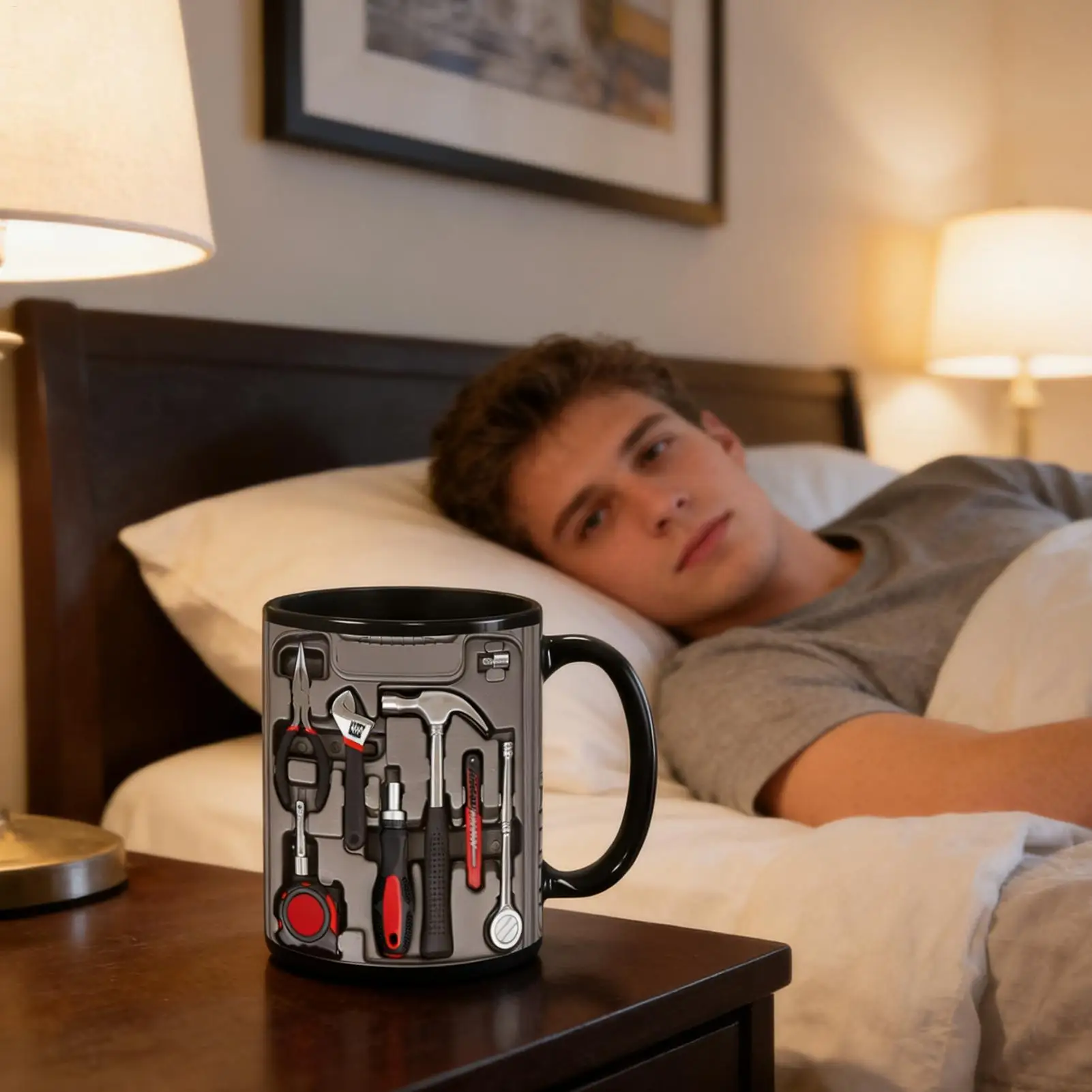 Picture 6: Mechanic coffee mug Ceramic Toolbox Design Mechanic Water Cup Wrench Pattern Sturdy Mechanic Mug Gift  ﻿