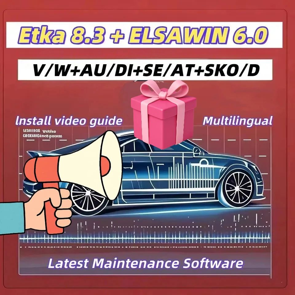Novedad 2026 Software de Reparación de Automóviles ElsaWin 6.0 Compatible con V-W, Audi, Skoda, Elsa Win + Nitro
