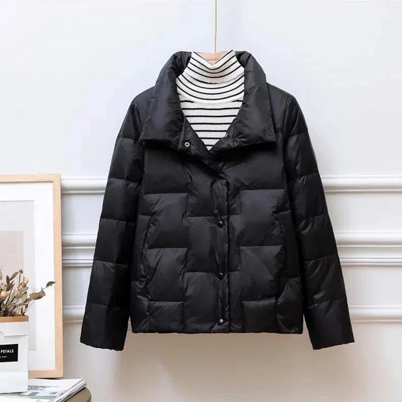 

Parkas Women 2022 New Winter Clothes Korean Loose Small Padded Coat Female Large Size Short Lightweight Down Cotton Jacket