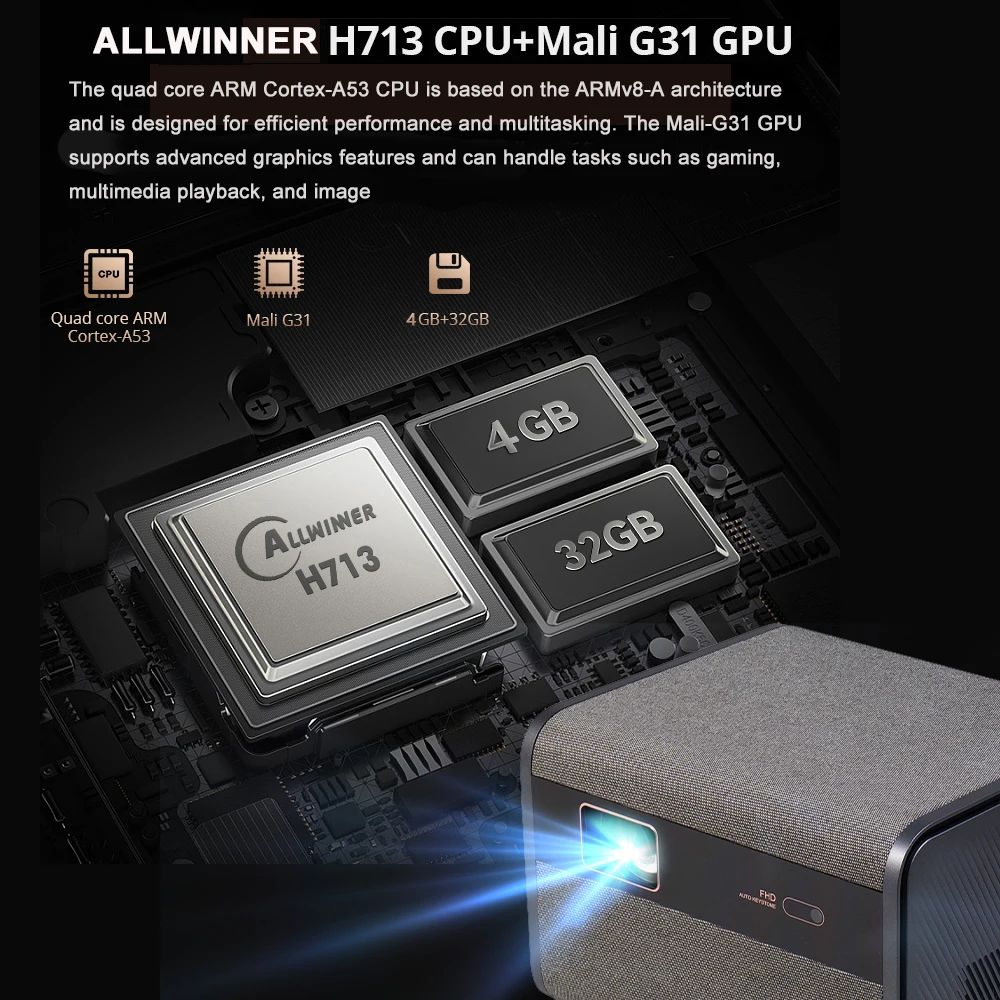 DITONG 2025 جديد J10 العارض الأصلي 1080P التركيز التلقائي 4k HD فيديو الهواء الطلق الهاتف المحمول أندرويد المنزل الذكي مسرح جهاز عرض (بروجكتور) ليد