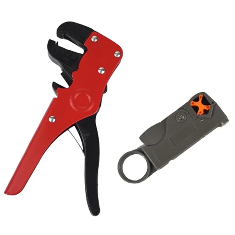 A06R Portable Multi-Function Wire Stripping Tool Set Return Spring Cable Crimper Wire Stripper Wire Stripper