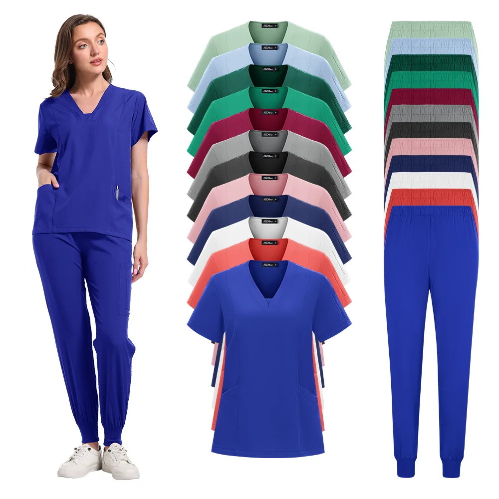 Wholesale Women's Surgical Uniform Hospital Working Scrub Set Nurse Dental Surgery Suit Operating Room Medical  for Women