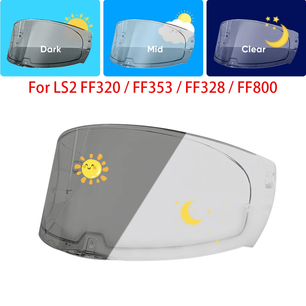 Фотохромный козырек для шлема для LS2 FF320 FF353 FF328 FF800, линзы для мотоциклетного шлема, анти-УФ-хромный козырек для чая, черный козырек