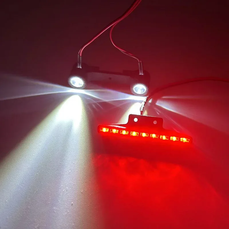 Per 1/16-Scale Traxxas Mini E-RVEO LED Anteriore e Posteriore HA CONDOTTO LA Luce Fari Fanali Posteriori Kit Faretto Monster Truck RC Auto Parte