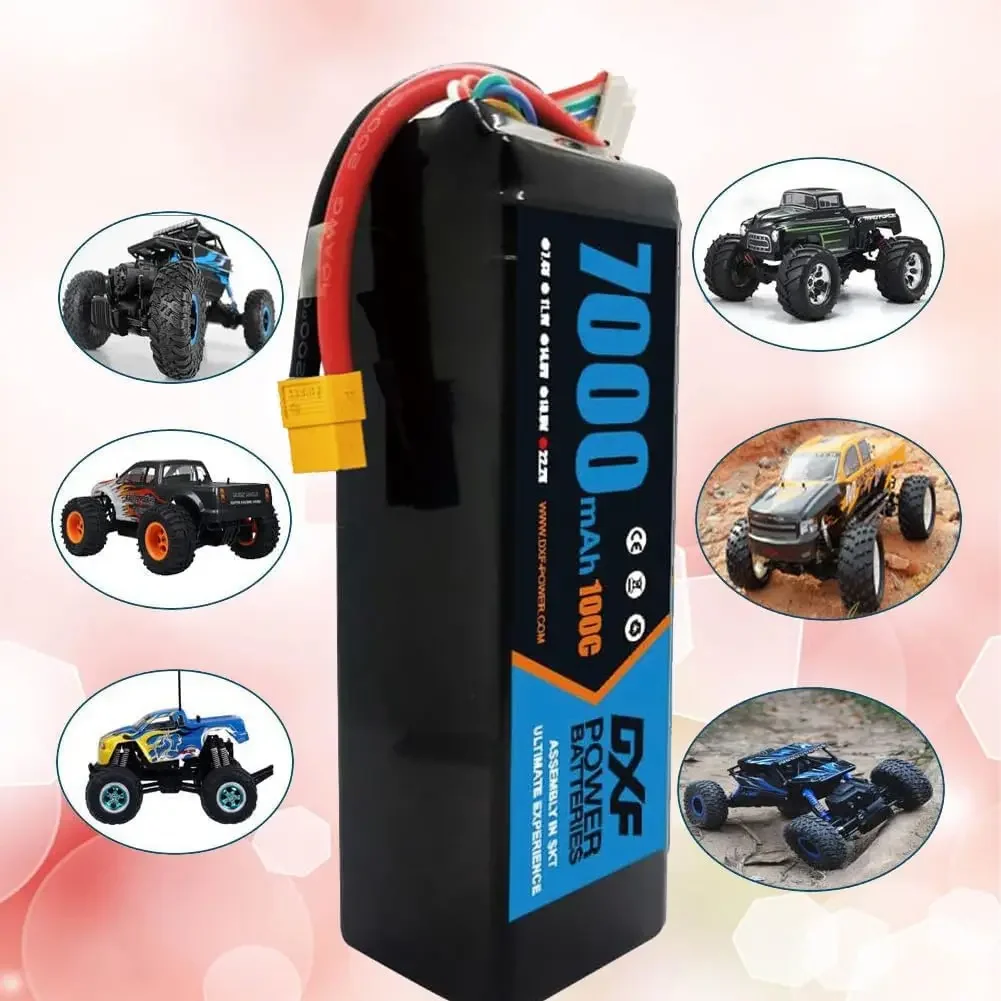 DXF 6S 7000mAh 100C Lipo Battery 22.2V with XT60 Plug Softcase For 1/8 Buggy Truggy Offroad Car Boat Truck Airplane UAV RACING